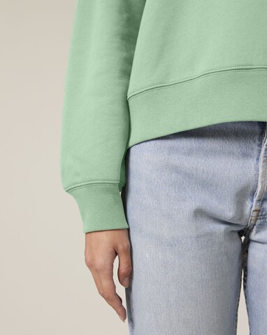 Stella Alma - Das Iconic Damen-Rundhals-Sweatshirt - Misty Jade - M bedrucken, Art.-Nr. STSW212C7351M