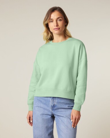 Stella Alma - Das Iconic Damen-Rundhals-Sweatshirt - Misty Jade - XL bedrucken, Art.-Nr. STSW212C7351X