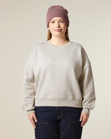 Stella Alma - Das Iconic Damen-Rundhals-Sweatshirt - Heather Haze - S bedrucken, Art.-Nr. STSW212C7311S