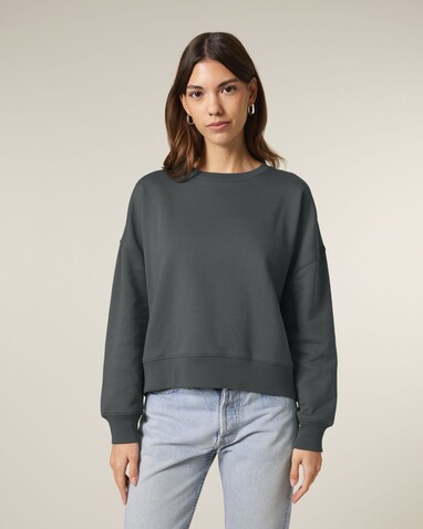 Stella Alma - Das Iconic Damen-Rundhals-Sweatshirt - Anthracite - L bedrucken, Art.-Nr. STSW212C2531L