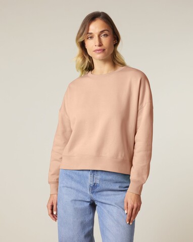 Stella Alma - Das Iconic Damen-Rundhals-Sweatshirt - Fraiche Peche - XS bedrucken, Art.-Nr. STSW212C101XS