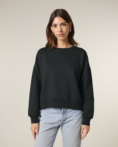 Stella Alma - Das Iconic Damen-Rundhals-Sweatshirt - Black - L bedrucken, Art.-Nr. STSW212C0021L