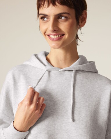 Stella Nora - Der Iconic Damen-Hoodie - Cool Heather Grey - M bedrucken, Art.-Nr. STSW213C1461M