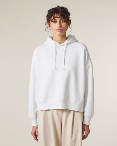 Stella Nora - Der Iconic Damen-Hoodie - White - M bedrucken, Art.-Nr. STSW213C0011M