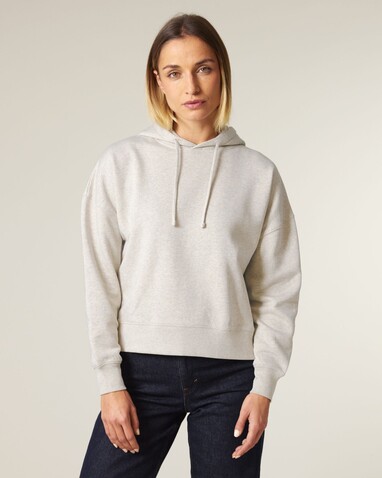 Stella Nora - Der Iconic Damen-Hoodie - Heather Haze - XL bedrucken, Art.-Nr. STSW213C7311X