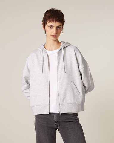 Stella Ida - Der Iconic Damen-Zip-Hoodie - Cool Heather Grey - XL bedrucken, Art.-Nr. STSW214C1461X
