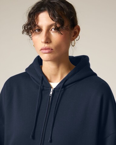 Stella Ida - Damen-Zip-Thru-Hoodie-Sweatshirt - French Navy - XXL bedrucken, Art.-Nr. STSW214C7272X