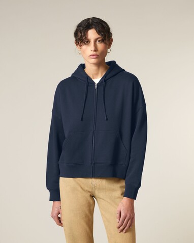 Stella Ida - Der Iconic Damen-Zip-Hoodie - French Navy - L bedrucken, Art.-Nr. STSW214C7271L