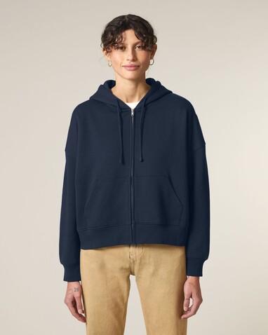 Stella Ida - Damen-Zip-Thru-Hoodie-Sweatshirt - French Navy - XXL bedrucken, Art.-Nr. STSW214C7272X