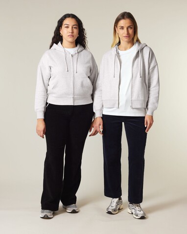 Stella Ida - Der Iconic Damen-Zip-Hoodie - Cool Heather Grey - M bedrucken, Art.-Nr. STSW214C1461M