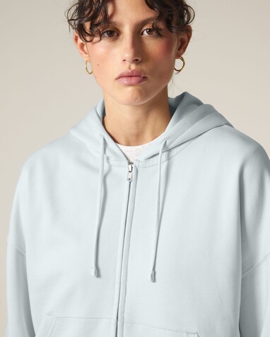 Stella Ida - Der Iconic Damen-Zip-Hoodie - Blue Ice - L bedrucken, Art.-Nr. STSW214C7281L