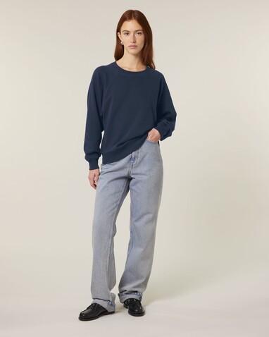 Stella Clara - Das Damen-Raglan-Rundhals-Sweatshirt - French Navy - XL bedrucken, Art.-Nr. STSW217C7271X