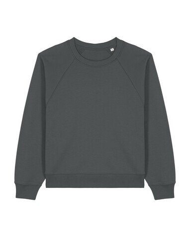 Stella Clara - Das Damen-Raglan-Rundhals-Sweatshirt - Anthracite - L bedrucken, Art.-Nr. STSW217C2531L