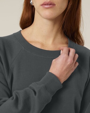 Stella Clara - Das Damen-Raglan-Rundhals-Sweatshirt - Anthracite - L bedrucken, Art.-Nr. STSW217C2531L