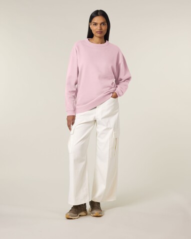 Stella Paloma - Das Oversized Damen-Rundhals-Sweatshirt - Cotton Pink - S bedrucken, Art.-Nr. STSW218C0051S
