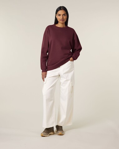 Stella Paloma - Das Oversized Damen-Rundhals-Sweatshirt - Burgundy - L bedrucken, Art.-Nr. STSW218C2441L Stella Paloma - Das Oversized Damen-Rundhals-Sweatshirt - Burgundy - L bedrucken, Art.-Nr. STSW218C2441L