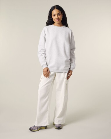Stella Paloma - Das Oversized Damen-Rundhals-Sweatshirt - Cool Heather Grey - L bedrucken, Art.-Nr. STSW218C1461L