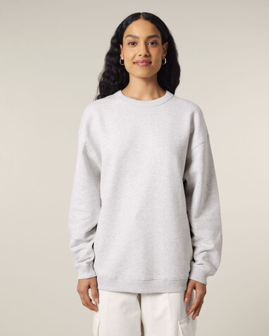 Stella Paloma - Das Oversized Damen-Rundhals-Sweatshirt - Cool Heather Grey - S bedrucken, Art.-Nr. STSW218C1461S Stella Paloma - Das Oversized Damen-Rundhals-Sweatshirt - Cool Heather Grey - S bedrucken, Art.-Nr. STSW218C1461S
