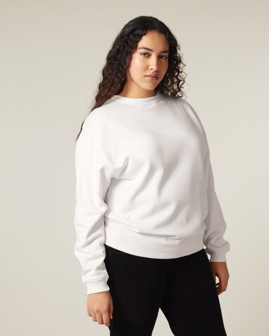Stella Paloma - Das Oversized Damen-Rundhals-Sweatshirt - Off White - M bedrucken, Art.-Nr. STSW218C0181M Stella Paloma - Das Oversized Damen-Rundhals-Sweatshirt - Off White - M bedrucken, Art.-Nr. STSW218C0181M