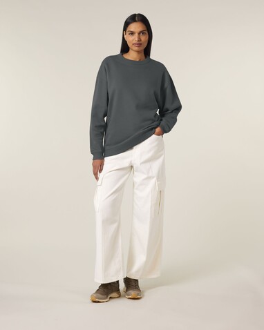 Stella Paloma - Das Oversized Damen-Rundhals-Sweatshirt - Anthracite - M bedrucken, Art.-Nr. STSW218C2531M Stella Paloma - Das Oversized Damen-Rundhals-Sweatshirt - Anthracite - M bedrucken, Art.-Nr. STSW218C2531M