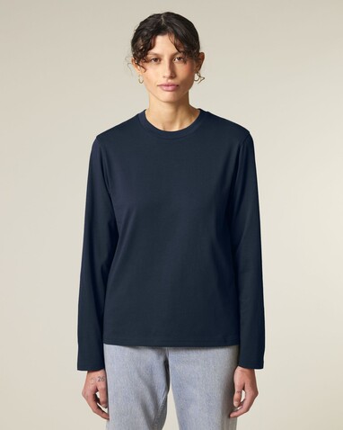 Creator 2.0 Long Sleeve - Das Iconic Langarm-Unisex-T-Shirt - French Navy - XL bedrucken, Art.-Nr. STTU199C7271X