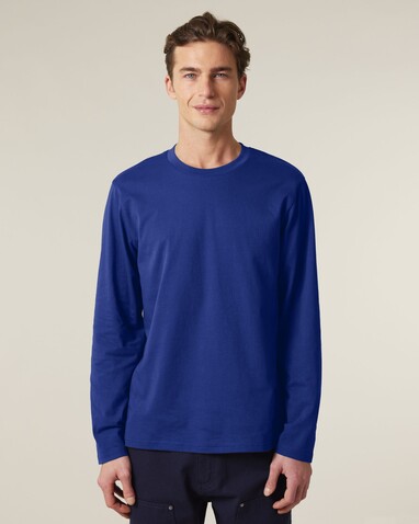 Creator 2.0 Long Sleeve - Das Iconic Langarm-Unisex-T-Shirt - Worker Blue - S bedrucken, Art.-Nr. STTU199C0881S