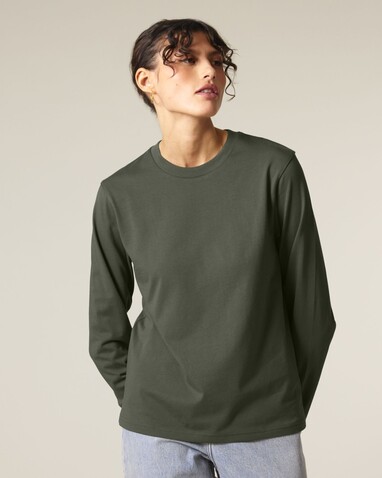 Creator 2.0 Long Sleeve - Das Iconic Langarm-Unisex-T-Shirt - Khaki - 3XL bedrucken, Art.-Nr. STTU199C2233X