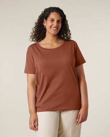 Stella Serena - Das Damen-T-Shirt mit weitem Rundhalsausschnitt - Heritage Brown - L bedrucken, Art.-Nr. STTW173C7301L