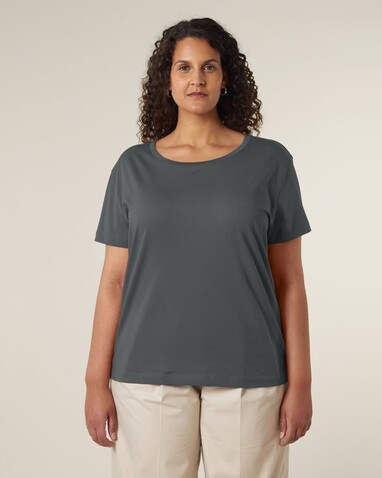 Stella Serena - Das Damen-T-Shirt mit weitem Rundhalsausschnitt - Anthracite - L bedrucken, Art.-Nr. STTW173C2531L Stella Serena - Das Damen-T-Shirt mit weitem Rundhalsausschnitt - Anthracite - L bedrucken, Art.-Nr. STTW173C2531L