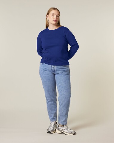 Stella Muser Long Sleeve - Das Iconic Langarm-Damen-T-Shirt - Worker Blue - XL bedrucken, Art.-Nr. STTW219C0881X