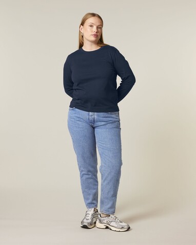 Stella Muser Long Sleeve - Das Iconic Langarm-Damen-T-Shirt - French Navy - 3XL bedrucken, Art.-Nr. STTW219C7273X