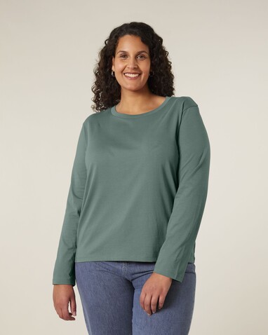 Stella Muser Long Sleeve - Das Iconic Langarm-Damen-T-Shirt - Green Bay - L bedrucken, Art.-Nr. STTW219C1441L