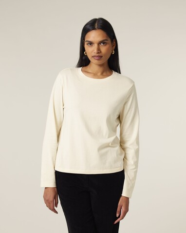 Stella Muser Long Sleeve - Das Iconic Langarm-Damen-T-Shirt - Natural Raw - XL bedrucken, Art.-Nr. STTW219C0541X