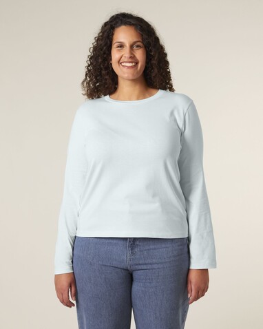 Stella Muser Long Sleeve - Das Iconic Langarm-Damen-T-Shirt - Blue Ice - M bedrucken, Art.-Nr. STTW219C7281M