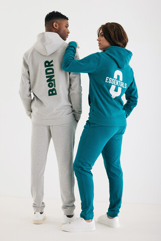 Iqoniq Jasper Hoodie aus recycelter Baumwolle verdigris bedrucken, Art.-Nr. T9400.009.XXXL