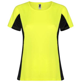 Shanghai Sport T-Shirt für Damen, Fluor Yellow, schwarz bedrucken, Art.-Nr. R66488Y1