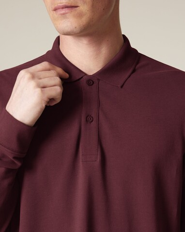 Prepster 2.0 Long Sleeve - Das Langarm-Unisex-Polo - Burgundy - XL bedrucken, Art.-Nr. STPU223C2441X