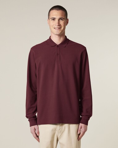 Prepster 2.0 Long Sleeve - Das Langarm-Unisex-Polo - Burgundy - XS bedrucken, Art.-Nr. STPU223C244XS