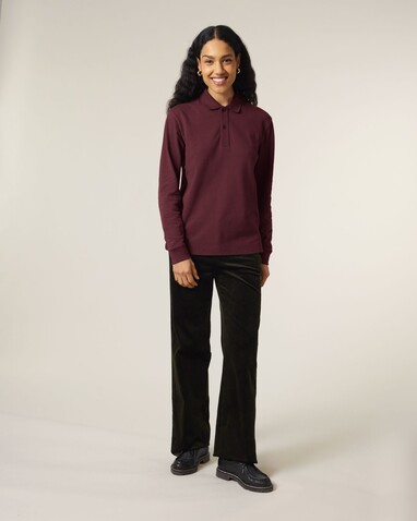 Prepster 2.0 Long Sleeve - Das Langarm-Unisex-Polo - Burgundy - XXS bedrucken, Art.-Nr. STPU223C2442S