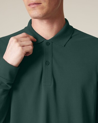 Prepster 2.0 Long Sleeve - Das Langarm-Unisex-Polo - Glazed Green - XL bedrucken, Art.-Nr. STPU223C0361X Prepster 2.0 Long Sleeve - Das Langarm-Unisex-Polo - Glazed Green - XL bedrucken, Art.-Nr. STPU223C0361X