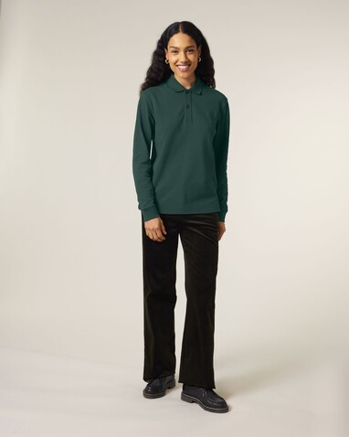 Prepster 2.0 Long Sleeve - Das Langarm-Unisex-Polo - Glazed Green - 3XL bedrucken, Art.-Nr. STPU223C0363X