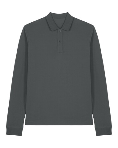 Prepster 2.0 Long Sleeve - Das Langarm-Unisex-Polo - Anthracite - XL bedrucken, Art.-Nr. STPU223C2531X