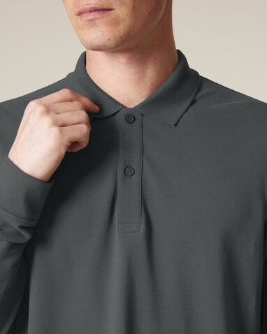Prepster 2.0 Long Sleeve - Das Langarm-Unisex-Polo - Anthracite - XXL bedrucken, Art.-Nr. STPU223C2532X