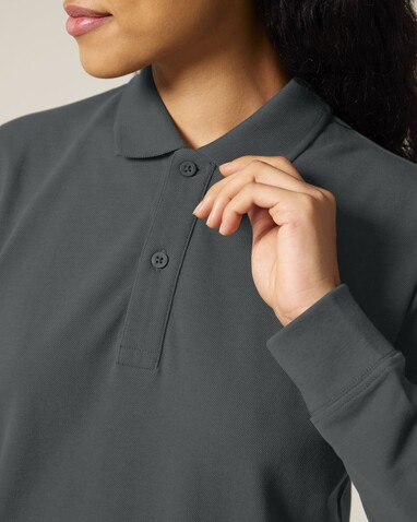 Prepster 2.0 Long Sleeve - Das Langarm-Unisex-Polo - Anthracite - XXL bedrucken, Art.-Nr. STPU223C2532X