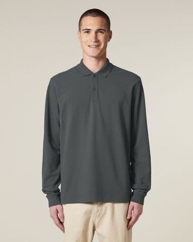 Prepster 2.0 Long Sleeve - Das Langarm-Unisex-Polo - Anthracite - XL bedrucken, Art.-Nr. STPU223C2531X