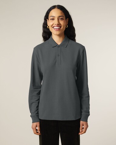 Prepster 2.0 Long Sleeve - Das Langarm-Unisex-Polo - Anthracite - 3XL bedrucken, Art.-Nr. STPU223C2533X