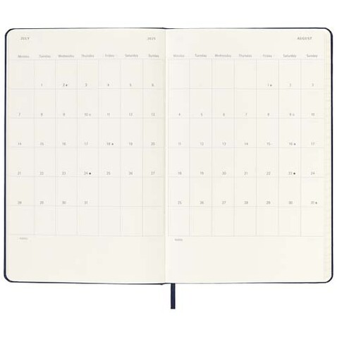 Moleskine Hardcover 12 Monate Wochenkalender L horizontal, schwarz bedrucken, Art.-Nr. 10794190