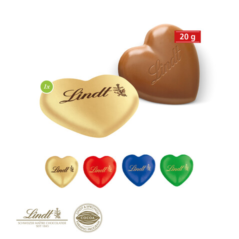 Lindt Herz, 20 g im Werbebriefchen bedrucken, Art.-Nr. 91009