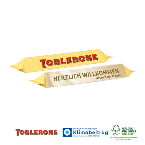 TOBLERONE Riegel im Werbeschuber, 35 g bedrucken, Art.-Nr. 91256