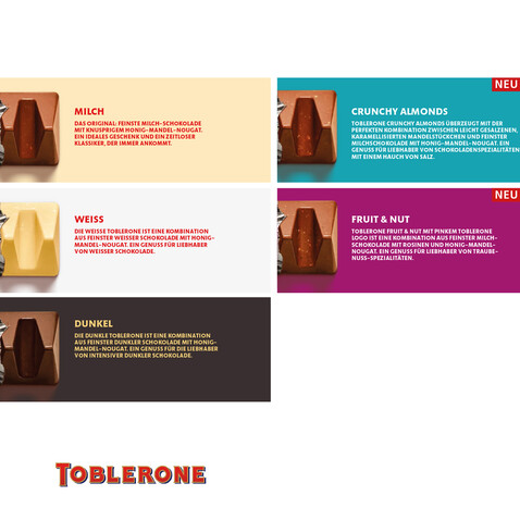 TOBLERONE Riegel, 100 g bedrucken, Art.-Nr. 91258